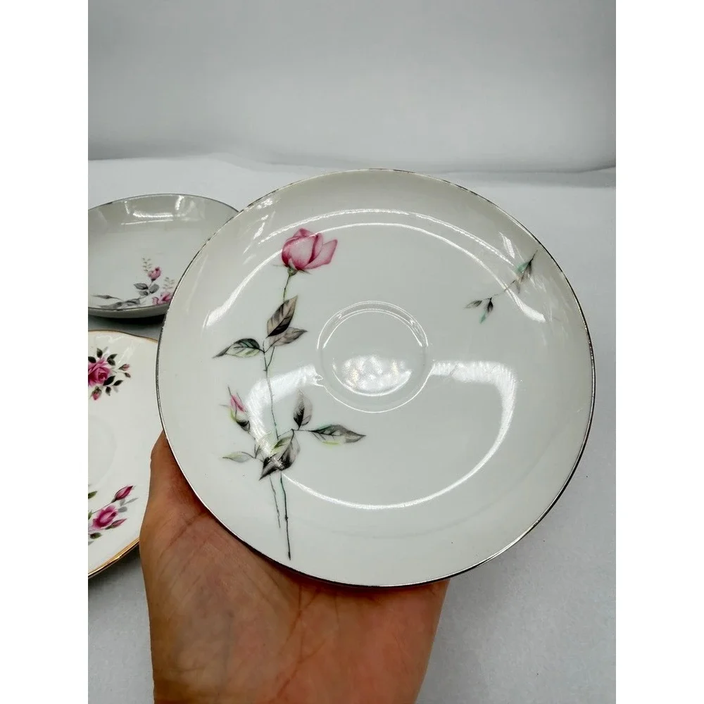4 Plates Cottage Core Style House Saucers Mixed LOT Floral VTG Tea Cottage Core